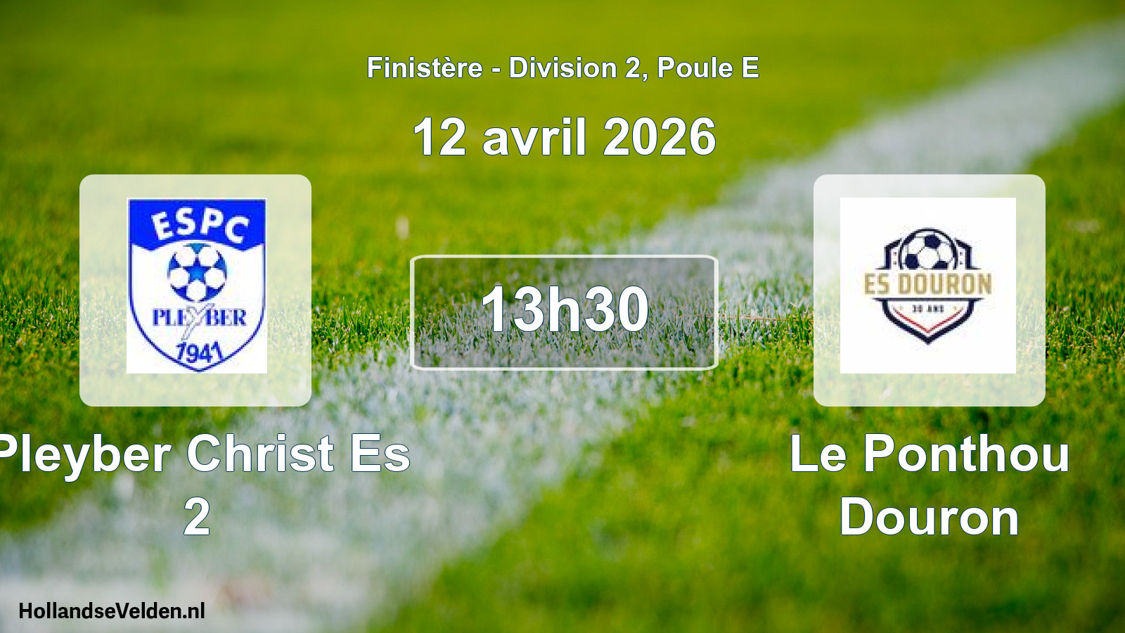 Geplande wedstrijd: Pleyber Christ Es 2 - Le Ponthou Douron (12 april 2026)