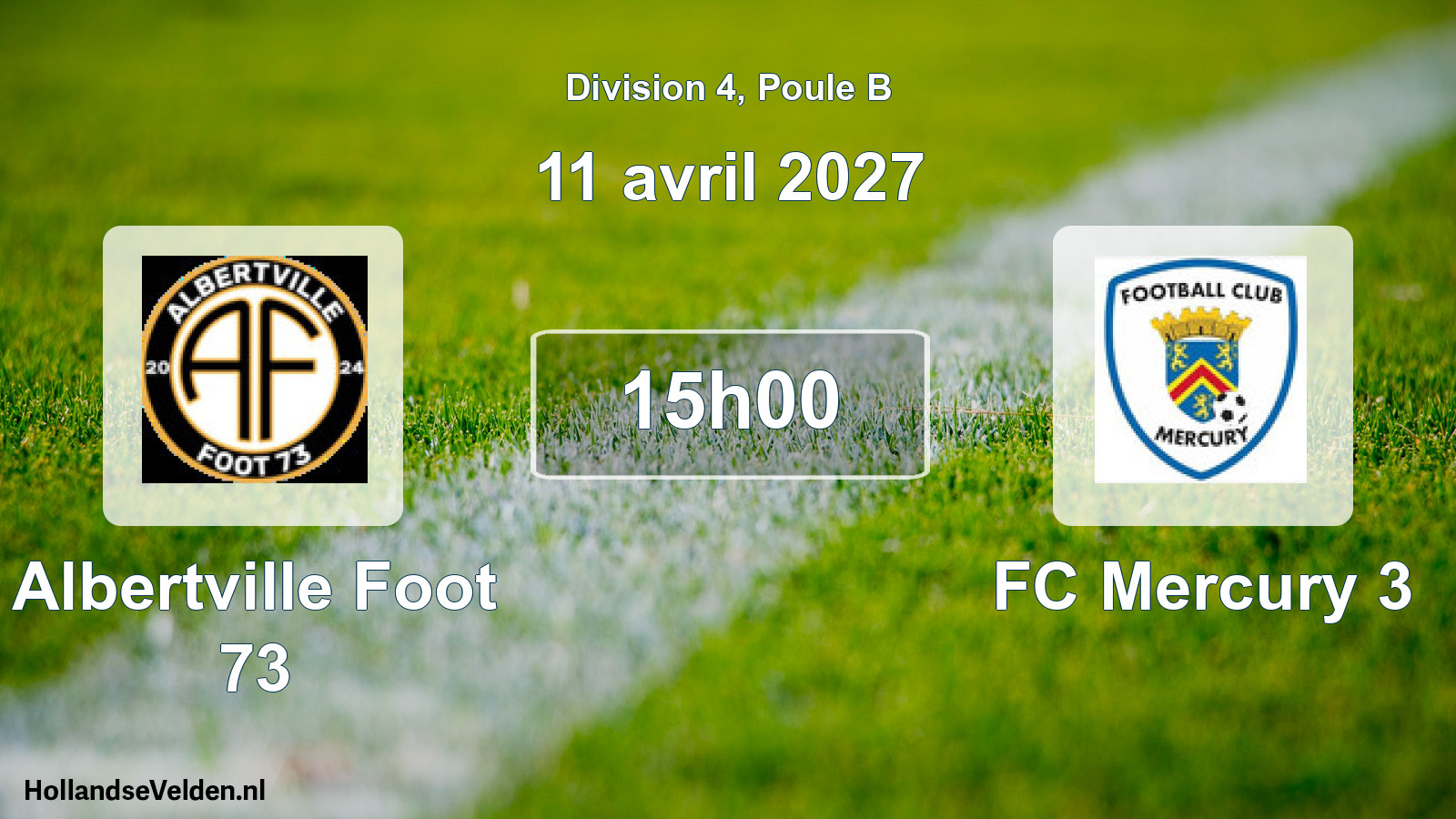 Scheduled Match: Albertville Foot 73 - FC Mercury 3 (11 April 2027)