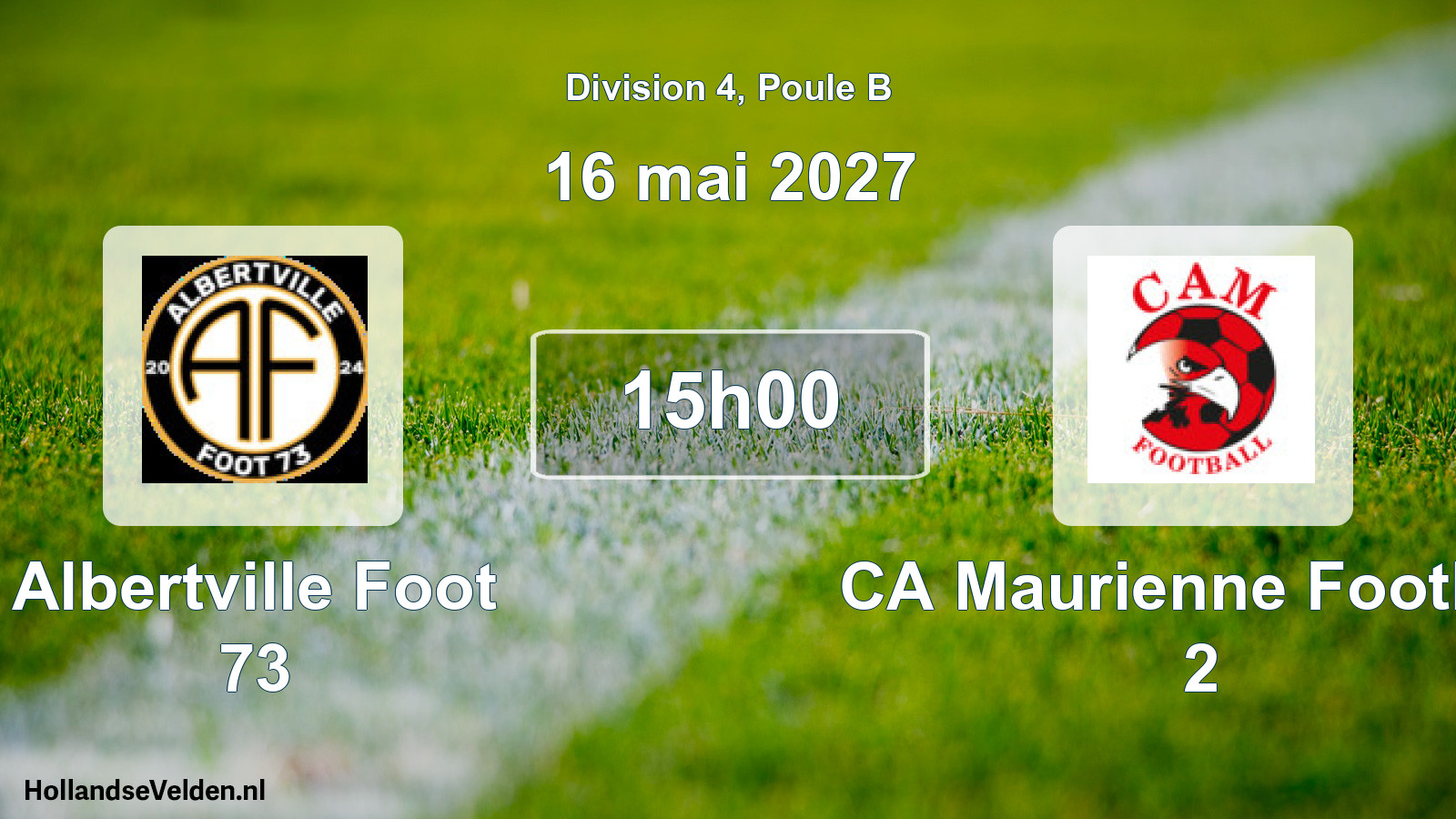 Scheduled Match: Albertville Foot 73 - CA Maurienne Football 2 (16 May 2027)