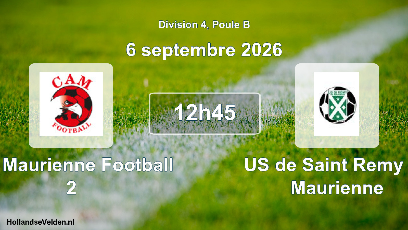 Match programmé: CA Maurienne Football 2 - US de Saint Remy de Maurienne (6 septembre 2026)