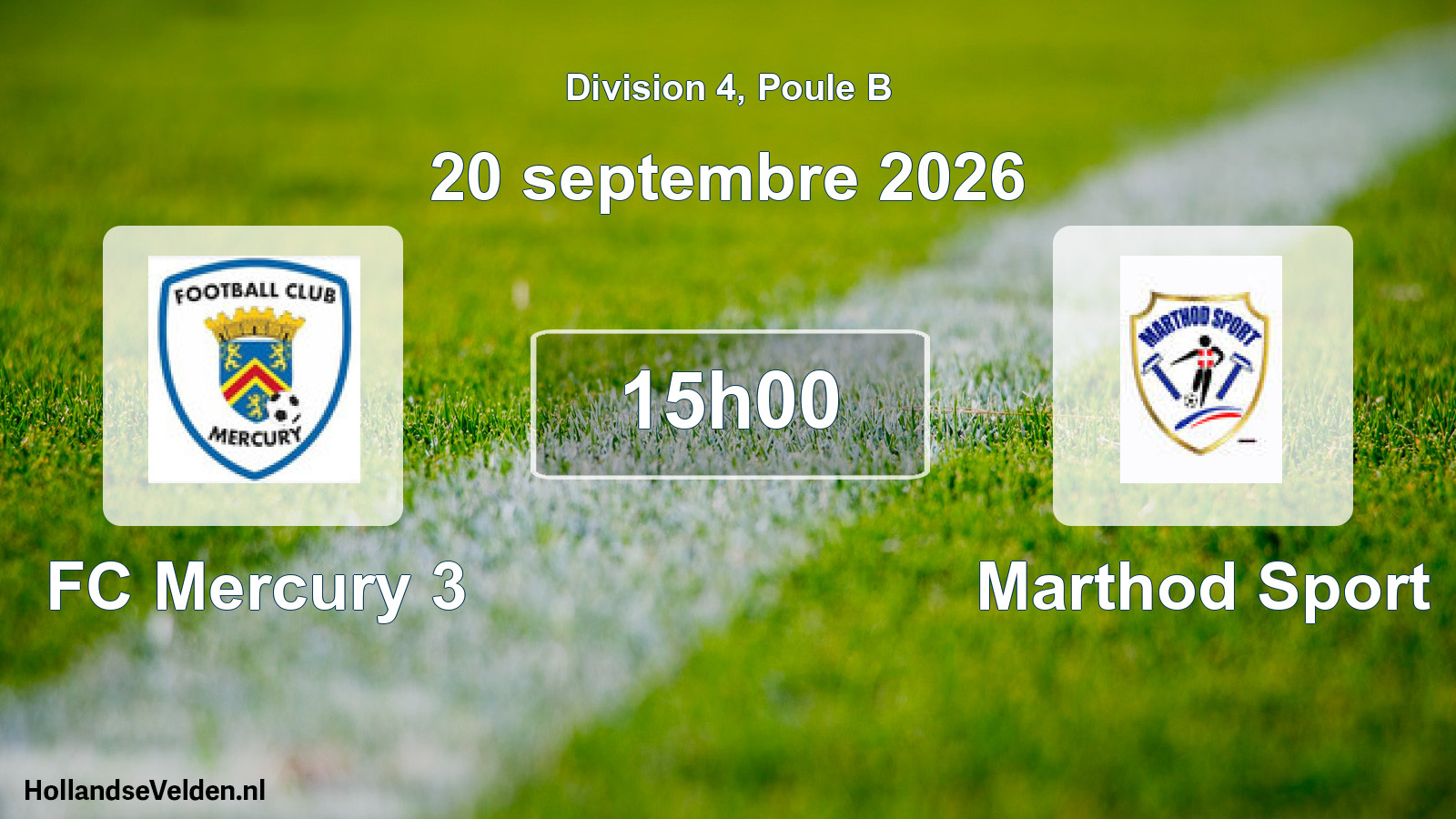 Scheduled Match: FC Mercury 3 - Marthod Sport (18 October 2026)