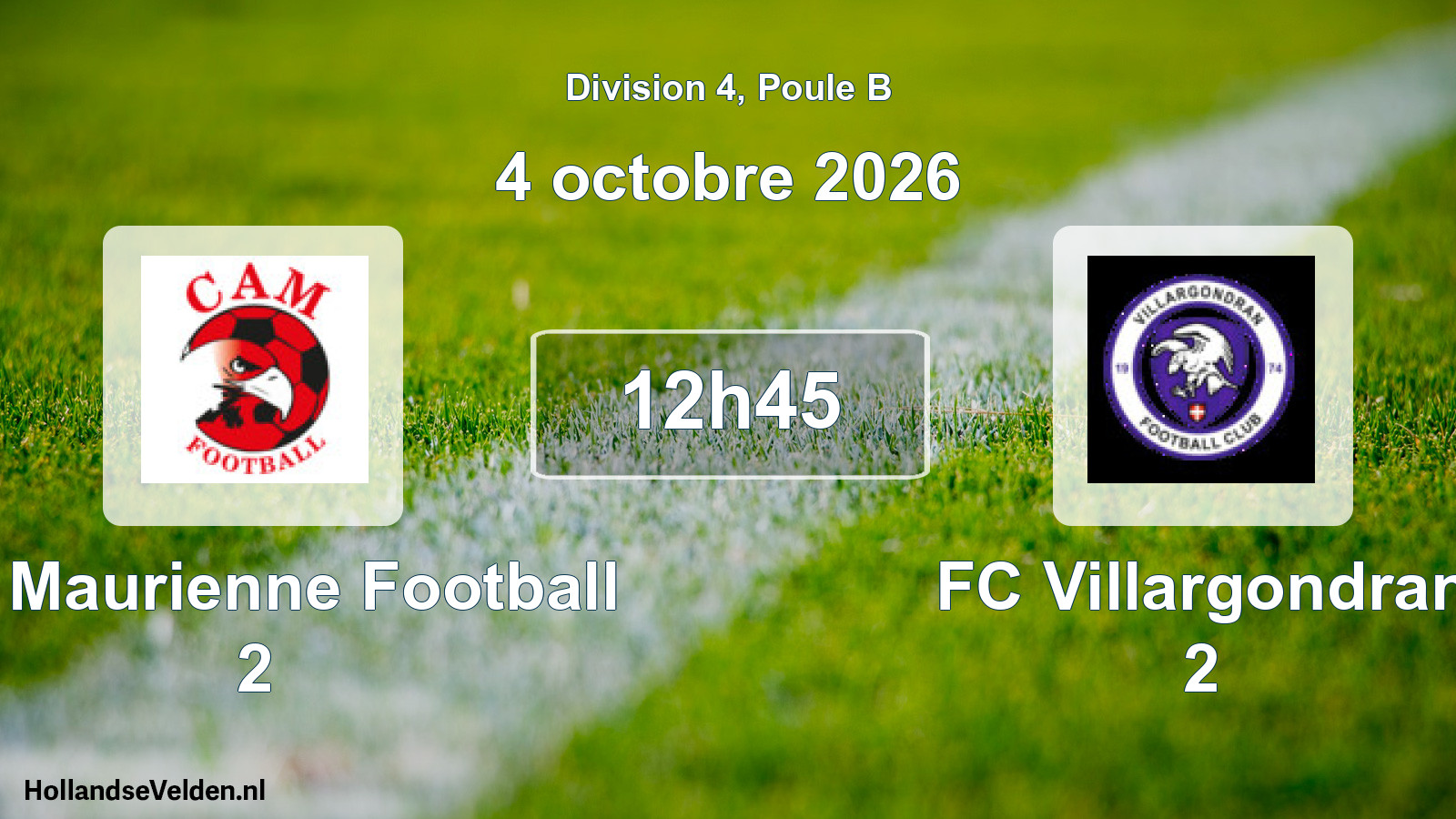 Geplande wedstrijd: CA Maurienne Football 2 - FC Villargondran 2 (4 oktober 2026)