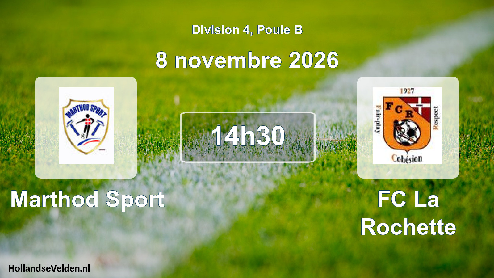 Match programmé: Marthod Sport - FC La Rochette (6 décembre 2026)