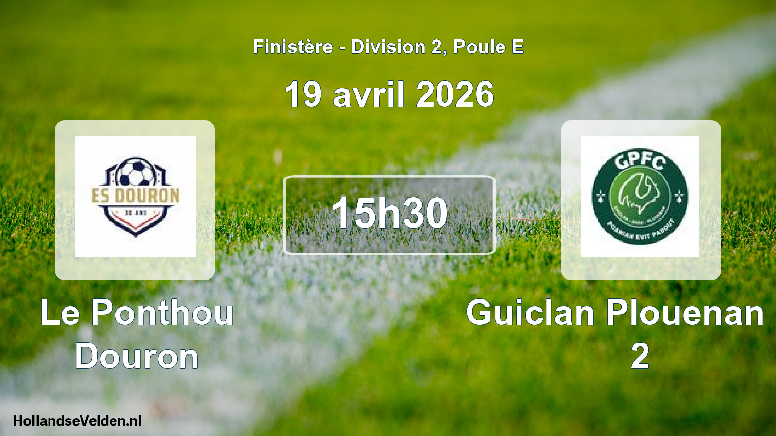 Scheduled Match: Le Ponthou Douron - Guiclan Plouenan Fc 2 (19 April 2026)