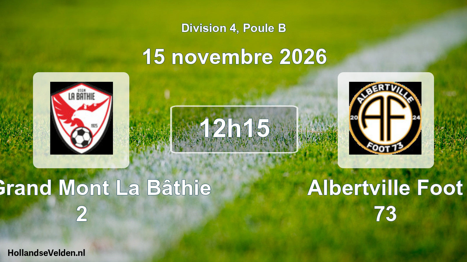 Scheduled Match: US Grand Mont La Bâthie 2 - Albertville Foot 73 (4 October 2026)