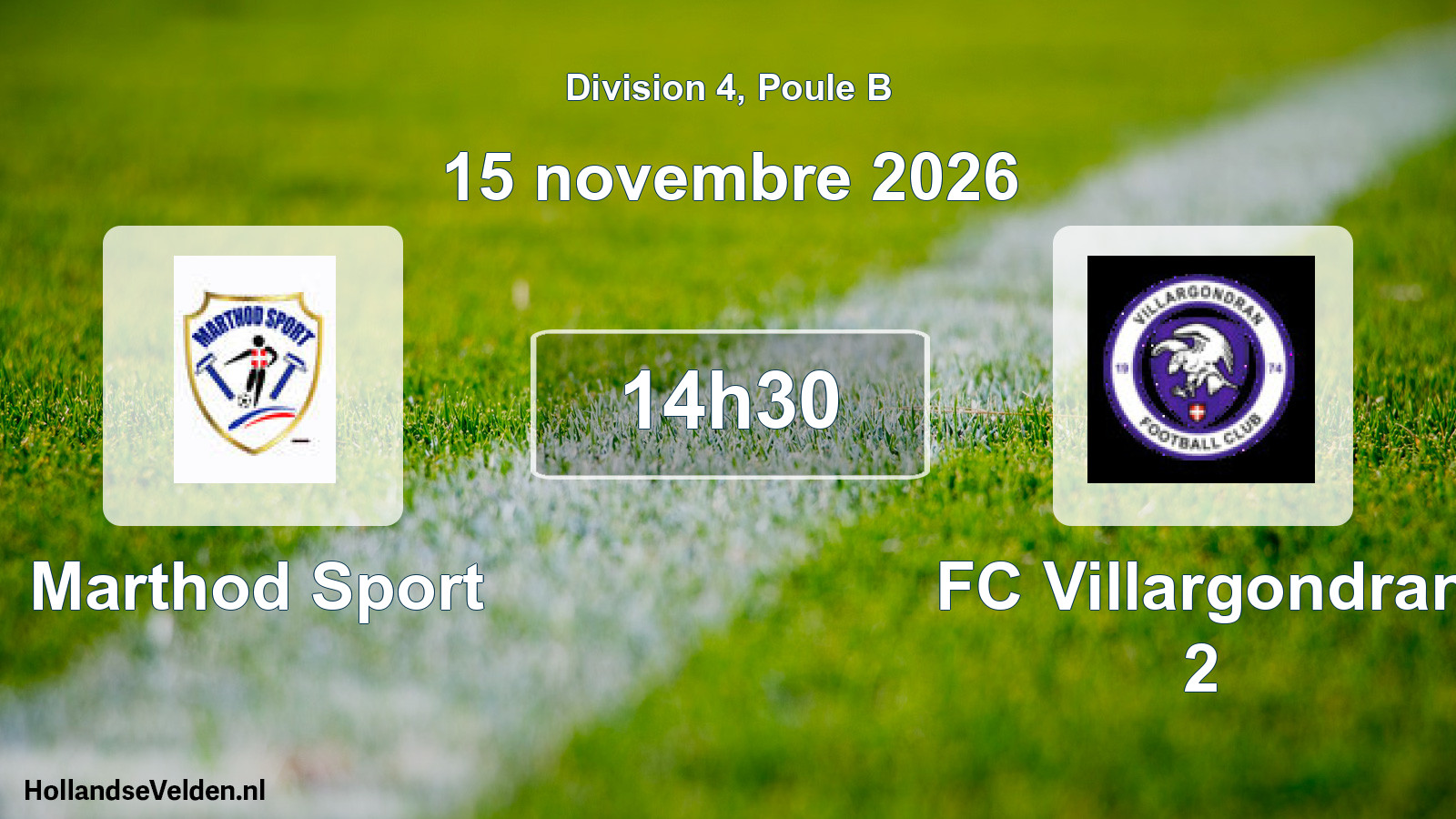 Scheduled Match: Marthod Sport - FC Villargondran 2 (4 April 2027)