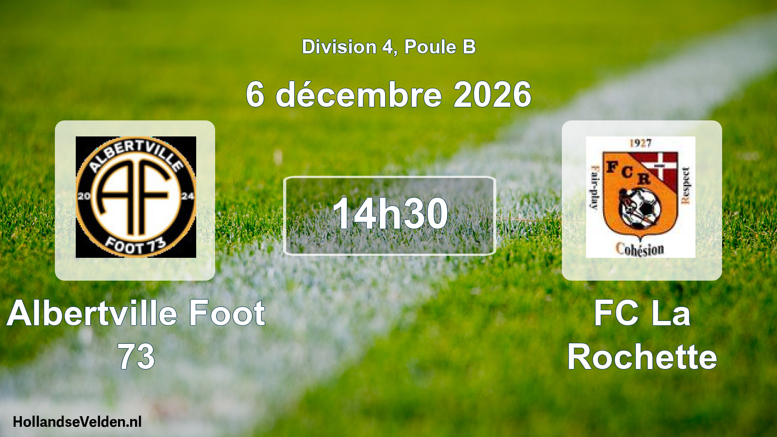 Scheduled Match: Albertville Foot 73 - FC La Rochette (6 December 2026)