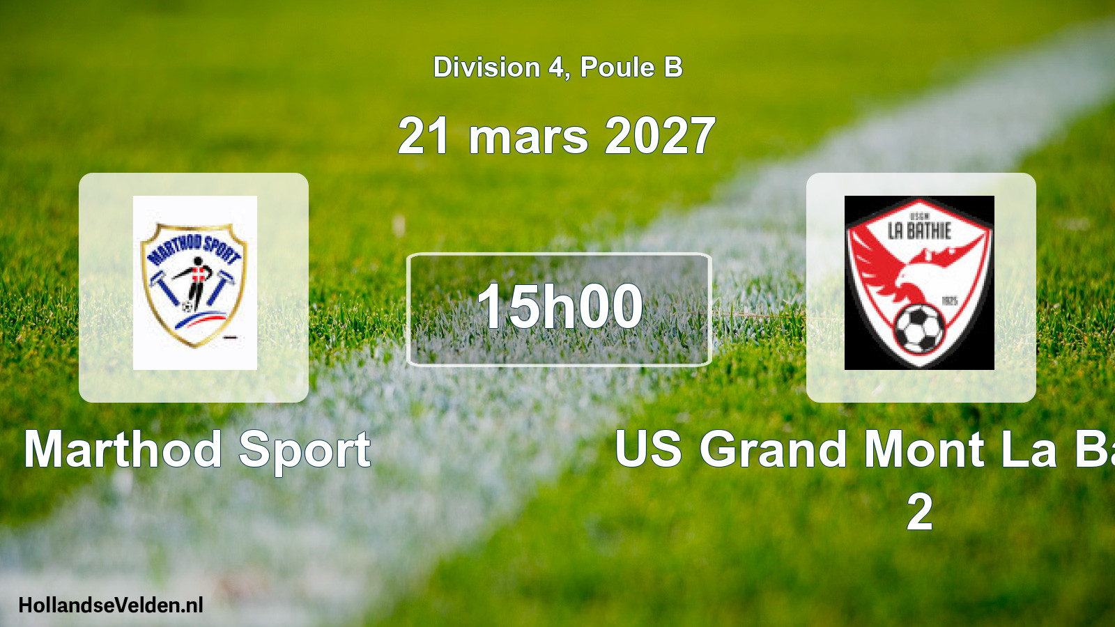 Scheduled Match: Marthod Sport - US Grand Mont La Bâthie 2 (25 April 2027)