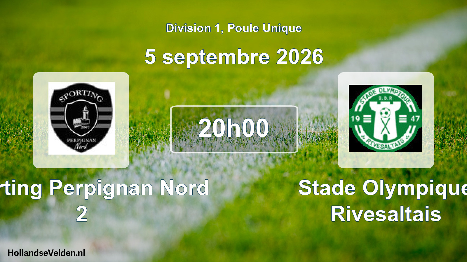 Match programmé: Sporting Perpignan Nord 2 - Stade Olympique Rivesaltais (5 septembre 2026)