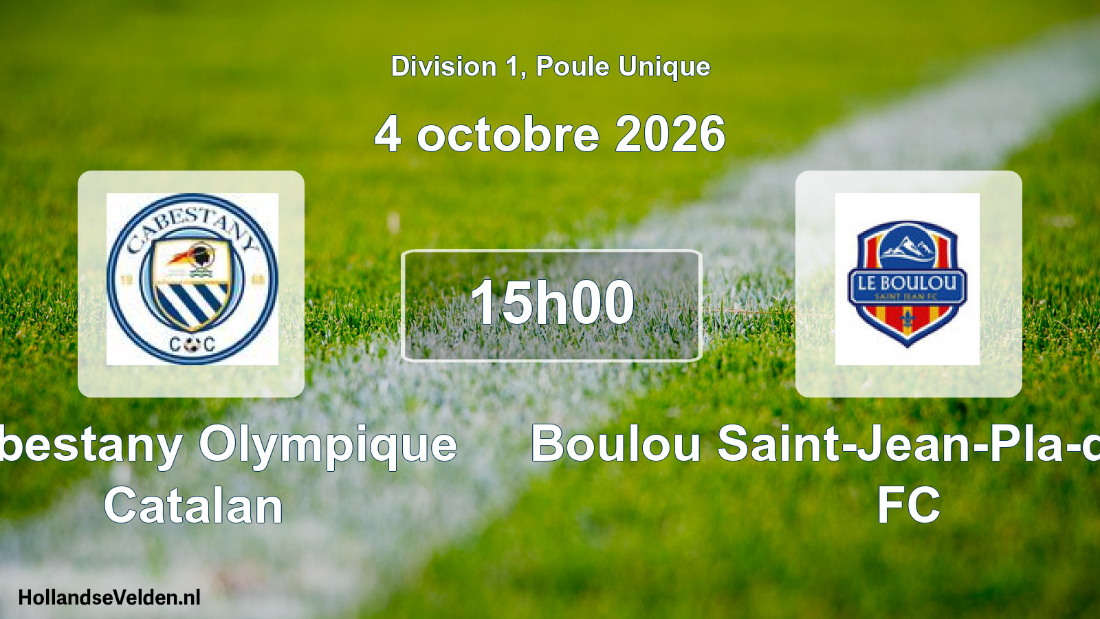 Scheduled Match: Cabestany Olympique Catalan - Boulou Saint-Jean-Pla-de-Corts FC (4 October 2026)