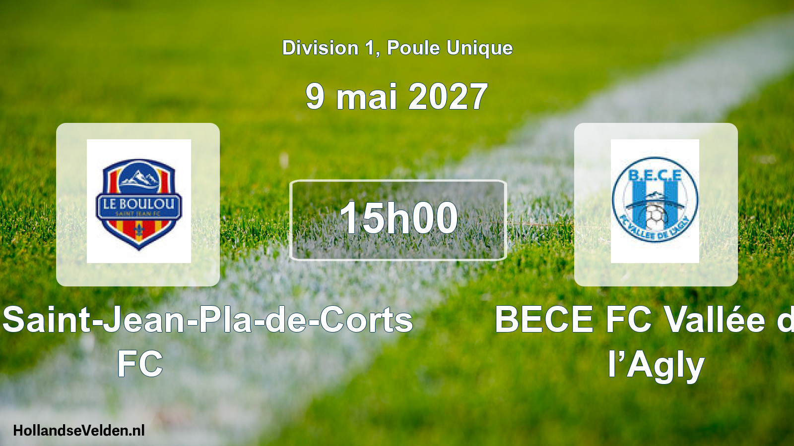 Scheduled Match: Boulou Saint-Jean-Pla-de-Corts FC - BECE FC Vallée de l’Agly (9 May 2027)