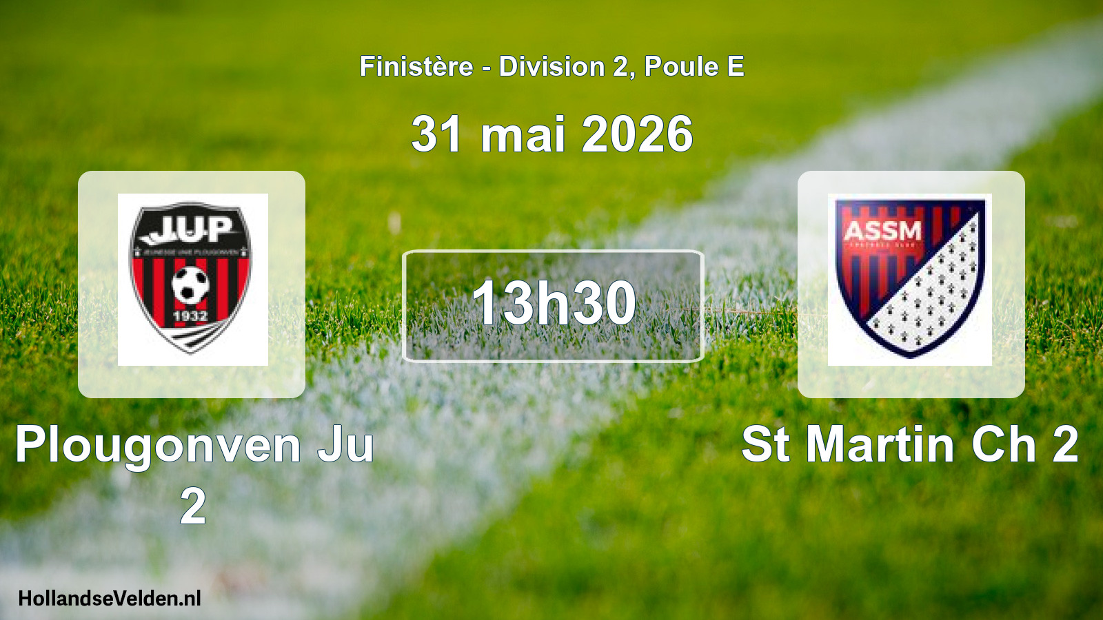 Geplande wedstrijd: Plougonven Ju 2 - St Martin Ch 2 (31 mai 2026)