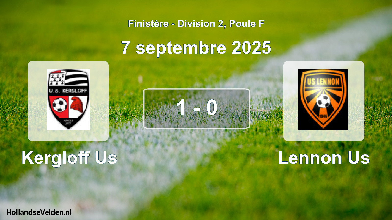 Gespeelde wedstrijd: Kergloff Us - Lennon Us 1 - 0 (7 september 2025)