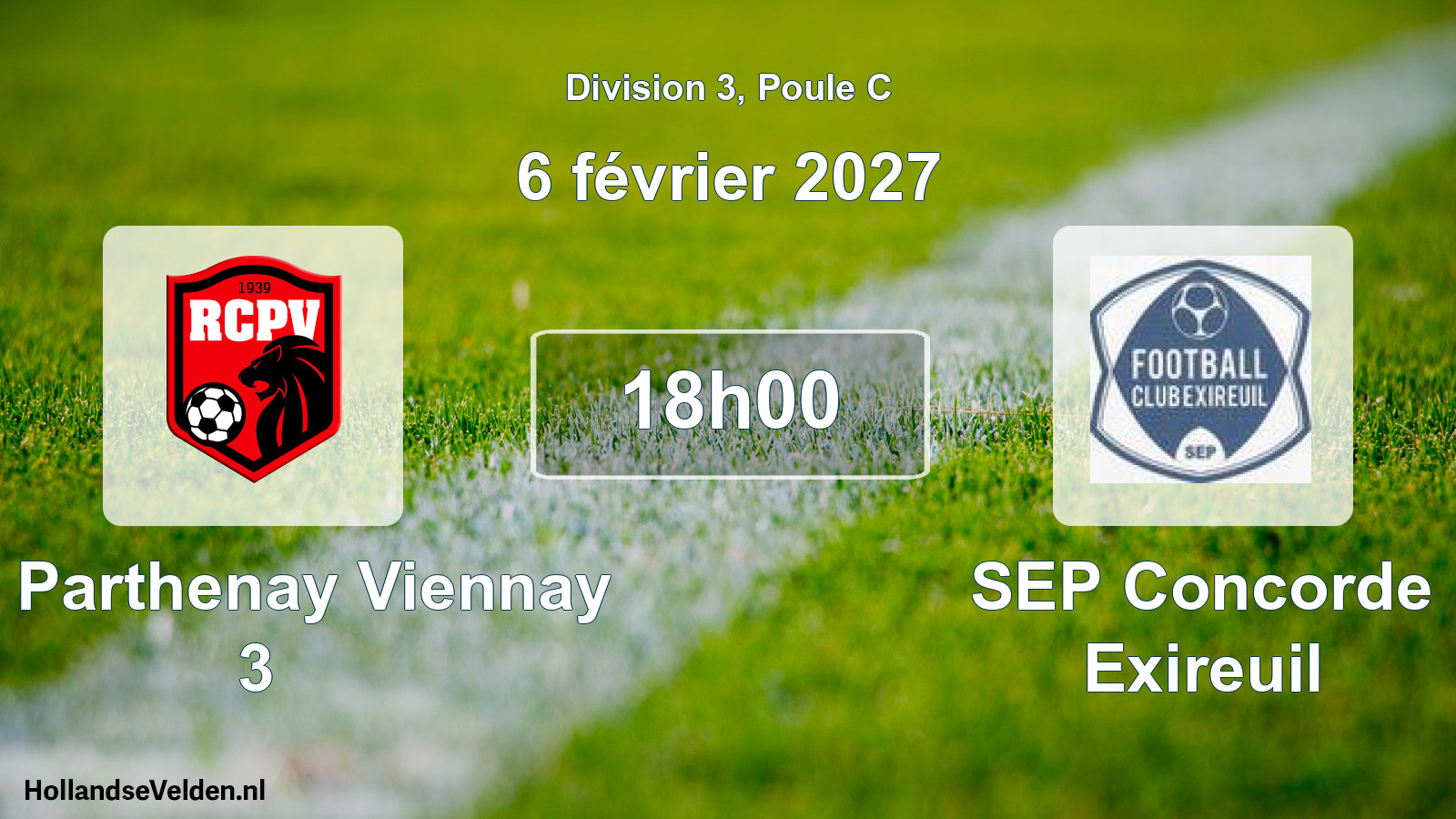 Scheduled Match: RC Parthenay Viennay 3 - SEP Concorde Exireuil (6 February 2027)