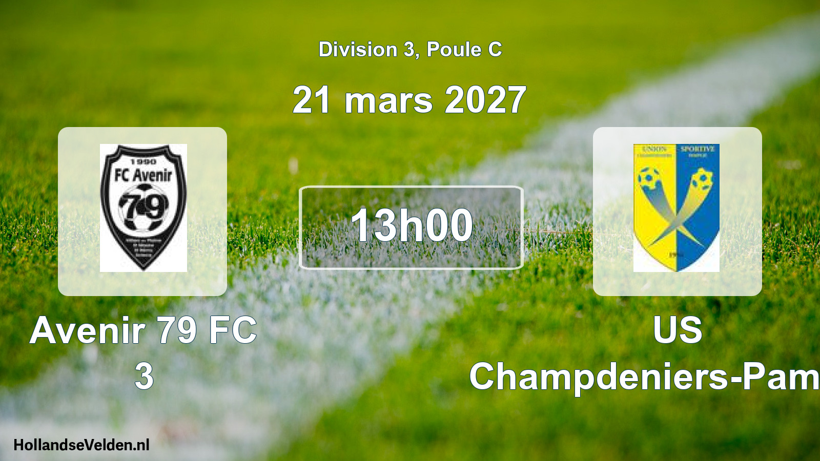 Scheduled Match: Avenir 79 FC 3 - US Champdeniers-Pamplie (21 March 2027)