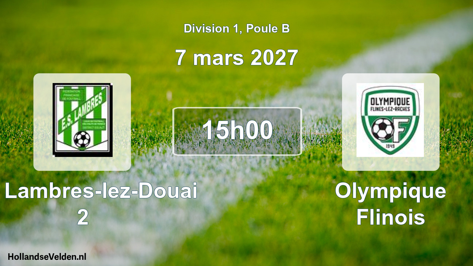 Scheduled Match: ES Lambres-lez-Douai 2 - Olympique Flinois (7 March 2027)