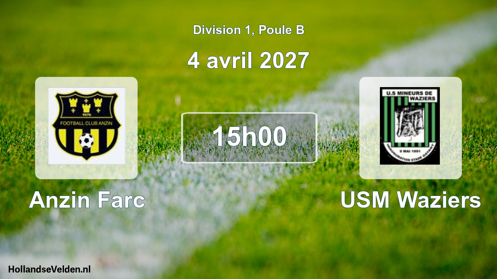 Scheduled Match: Anzin Farc - USM Waziers (4 April 2027)