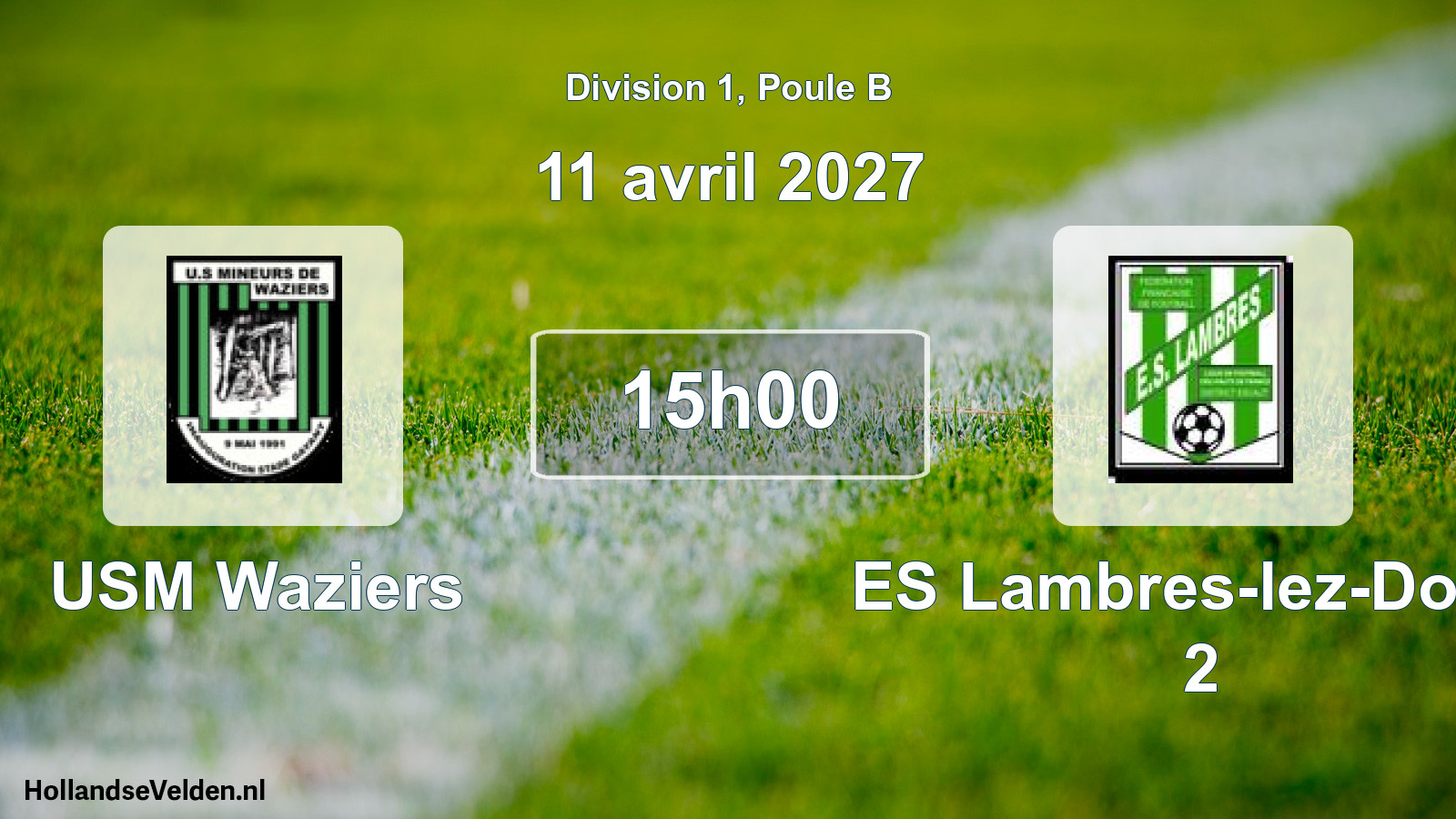 Scheduled Match: USM Waziers - ES Lambres-lez-Douai 2 (11 April 2027)