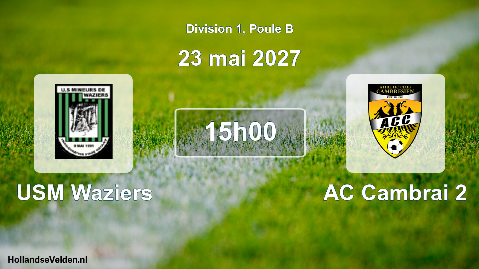 Match programmé: USM Waziers - AC Cambrai 2 (23 mai 2027)