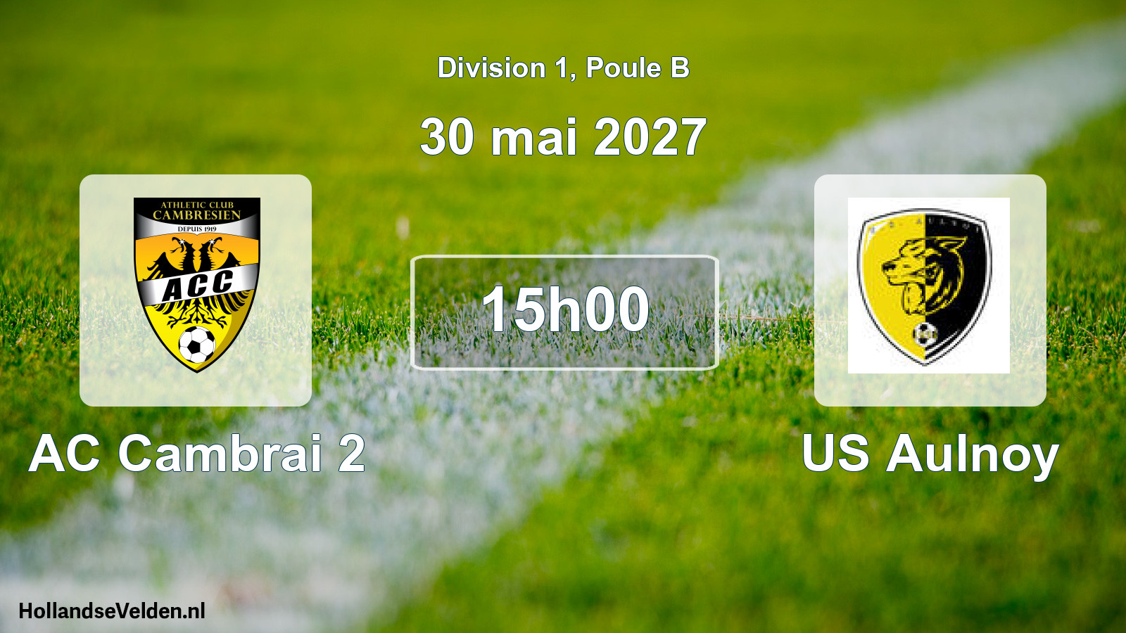 Match programmé: AC Cambrai 2 - US Aulnoy (30 mai 2027)
