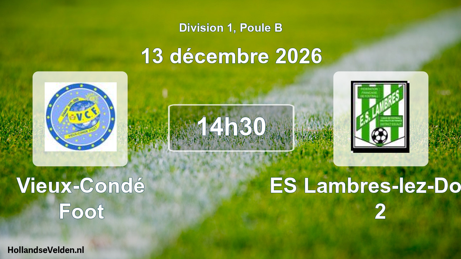 Scheduled Match: Vieux-Condé Foot - ES Lambres-lez-Douai 2 (13 December 2026)