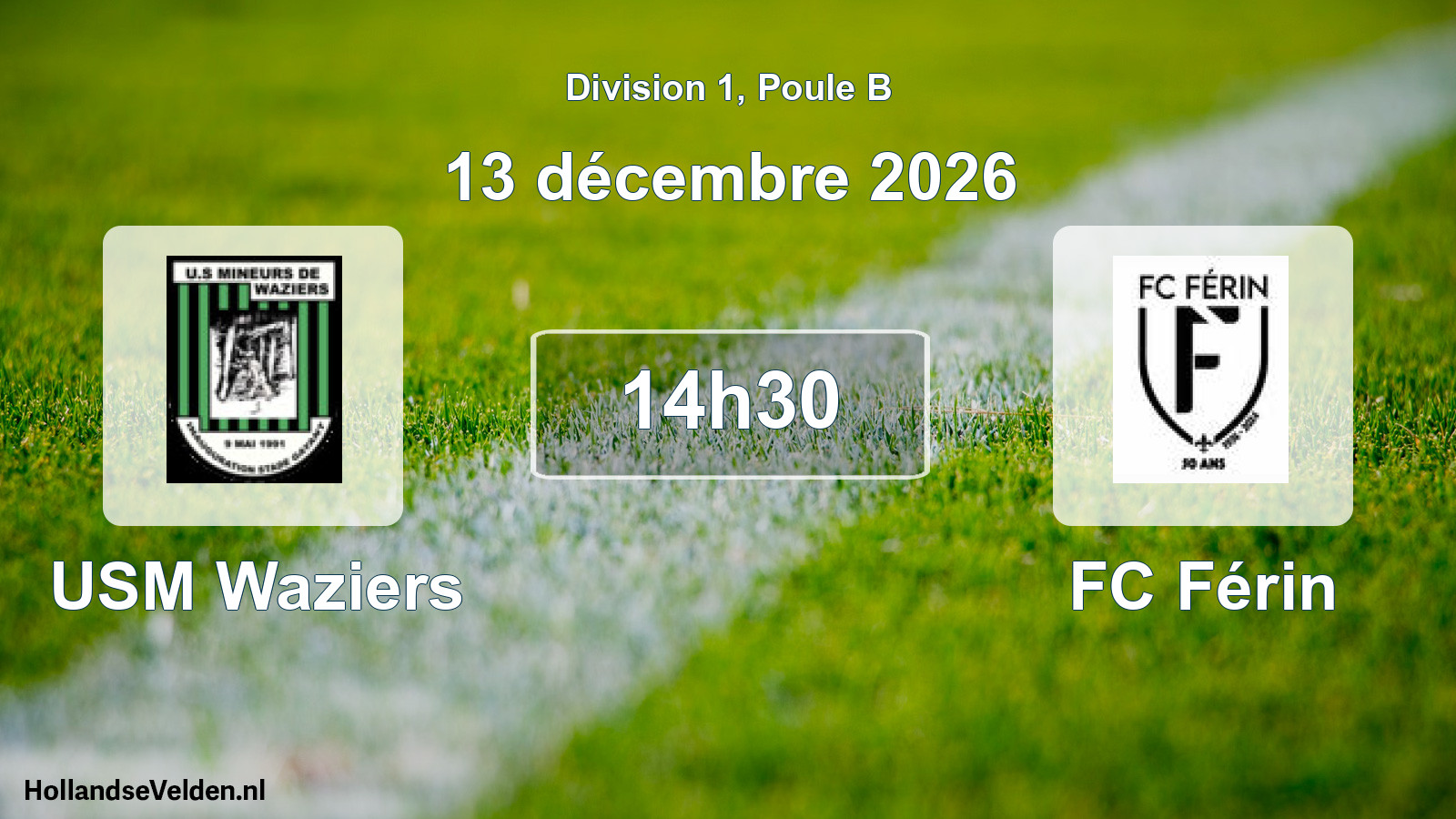Scheduled Match: USM Waziers - FC Férin (13 December 2026)