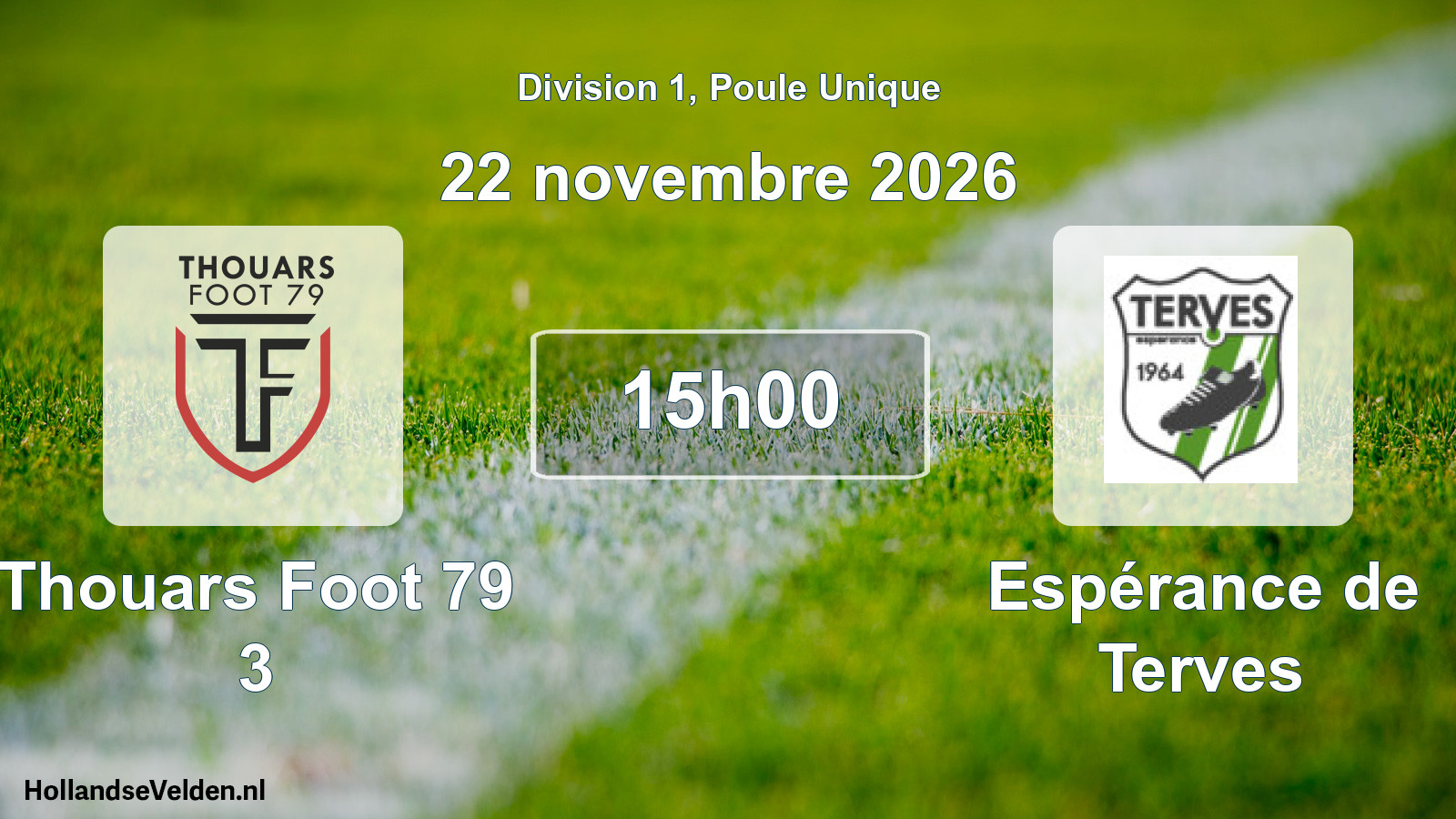 Scheduled Match: Thouars Foot 79 3 - Espérance de Terves (22 November 2026)