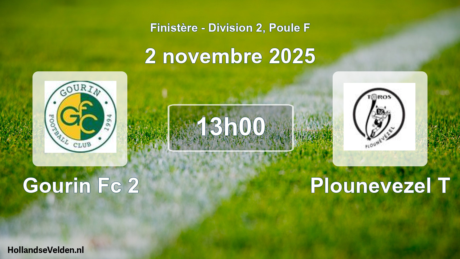 Scheduled Match: Gourin Fc 2 - Plounevezel T (2 November 2025)
