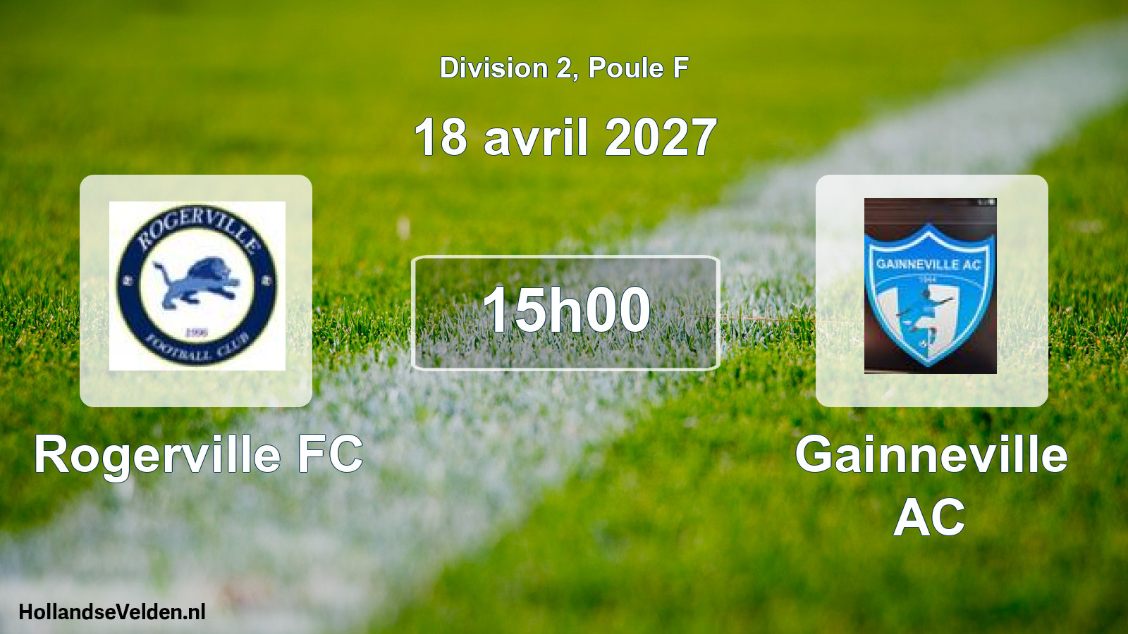 Match programmé: Rogerville FC - Gainneville AC (18 avril 2027)