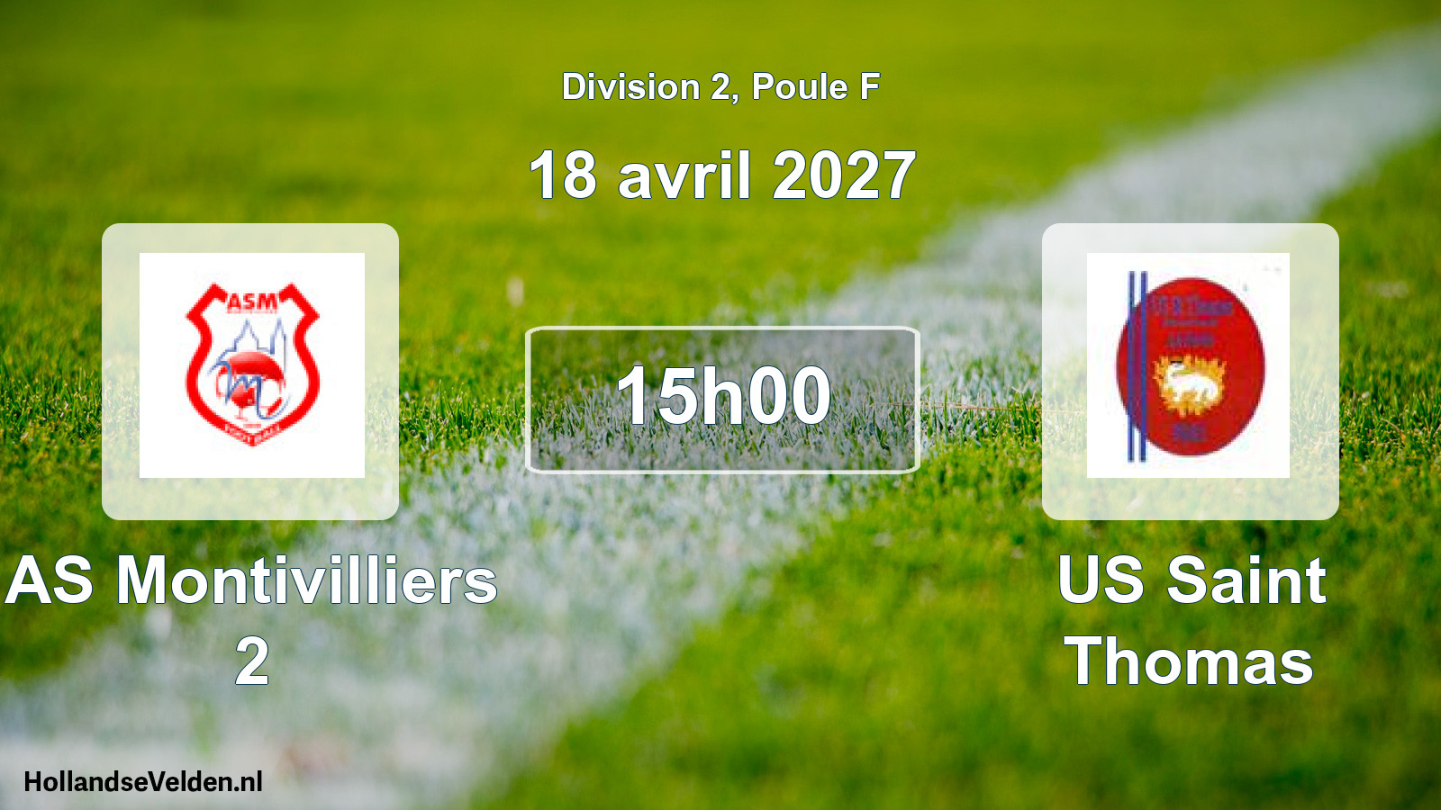 Match programmé: AS Montivilliers 2 - US Saint Thomas (18 avril 2027)
