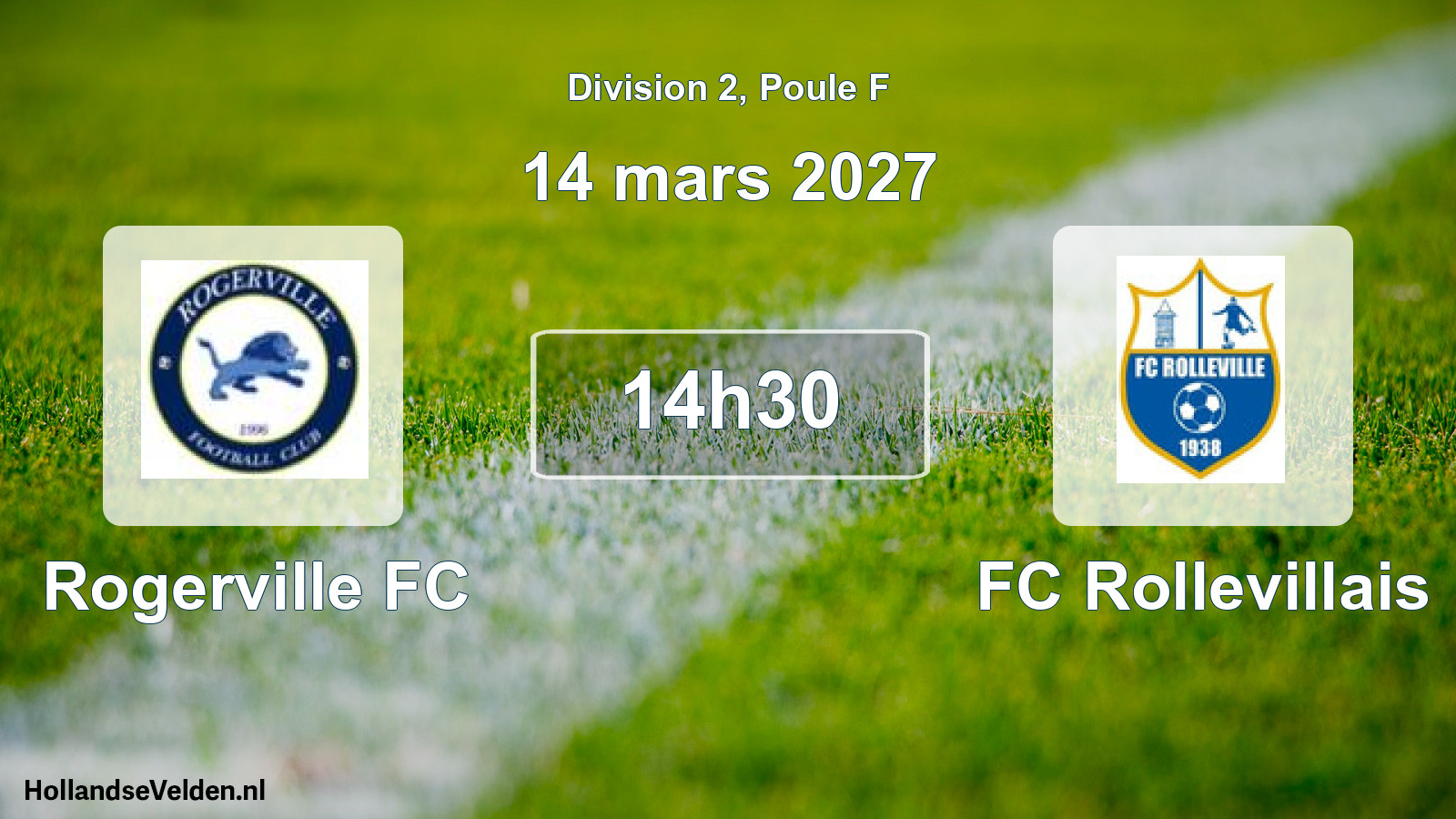 Match programmé: Rogerville FC - FC Rollevillais (14 mars 2027)