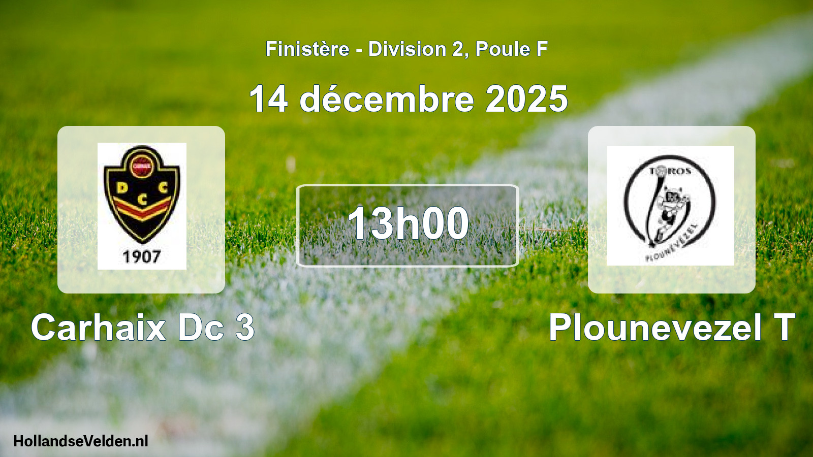 Geplande wedstrijd: Carhaix Dc 3 - Plounevezel T (14 décembre 2025)