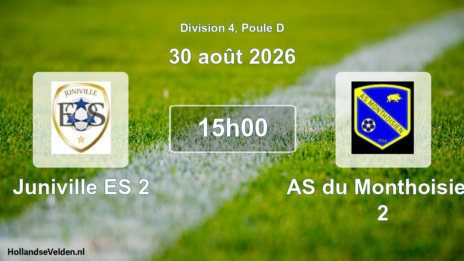 Match programmé: Juniville ES 2 - AS du Monthoisien 2 (30 août 2026)