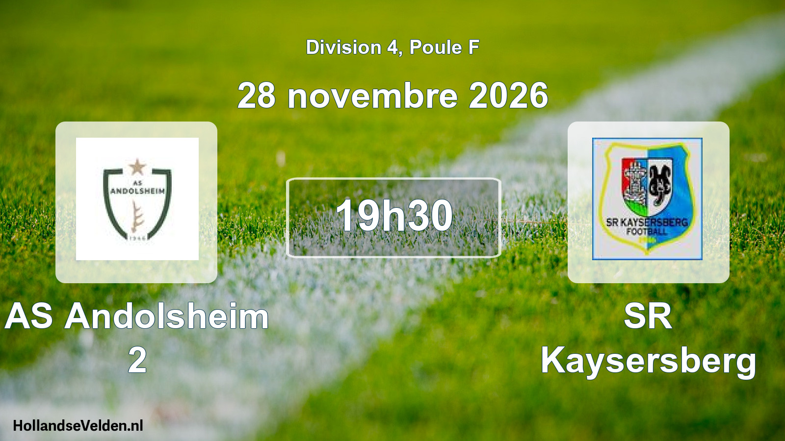 Scheduled Match: AS Andolsheim 2 - SR Kaysersberg (28 November 2026)
