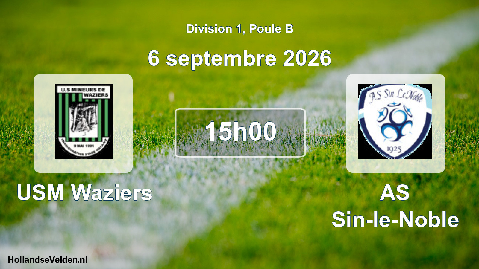 Geplande wedstrijd: USM Waziers - AS Sin-le-Noble (6 september 2026)