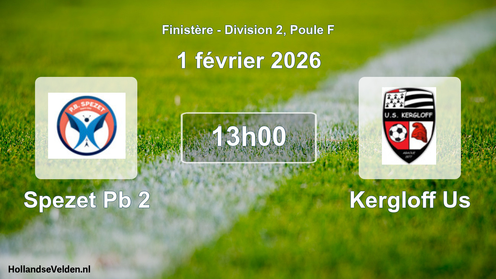 Scheduled Match: Spezet Pb 2 - Kergloff Us (1 February 2026)