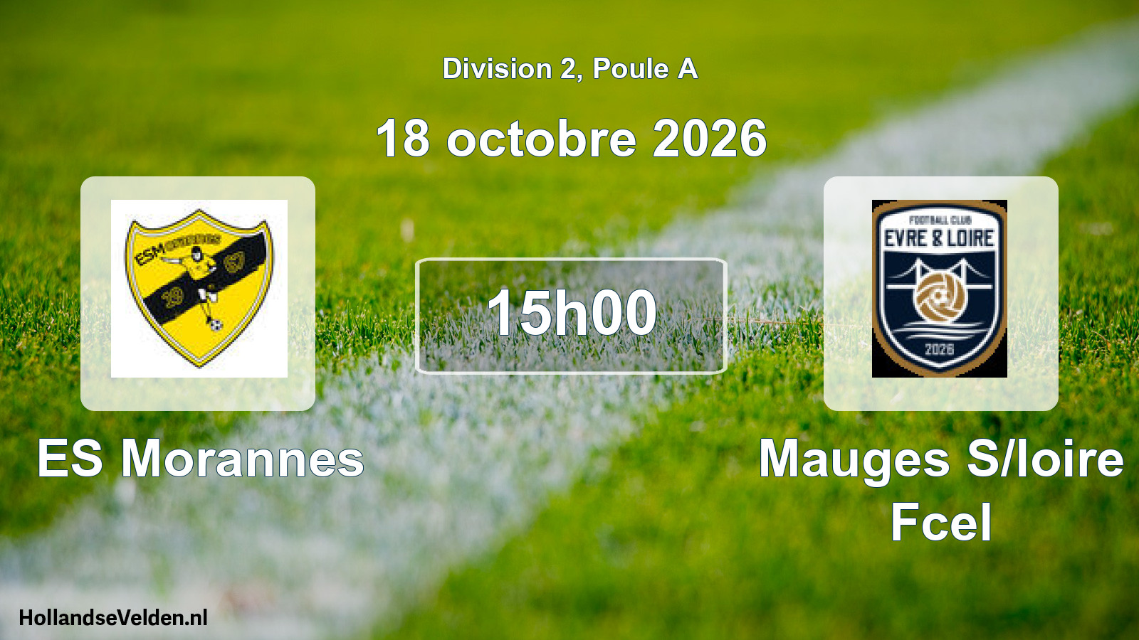 Match programmé: ES Morannes - Mauges S/loire Fcel (18 octobre 2026)