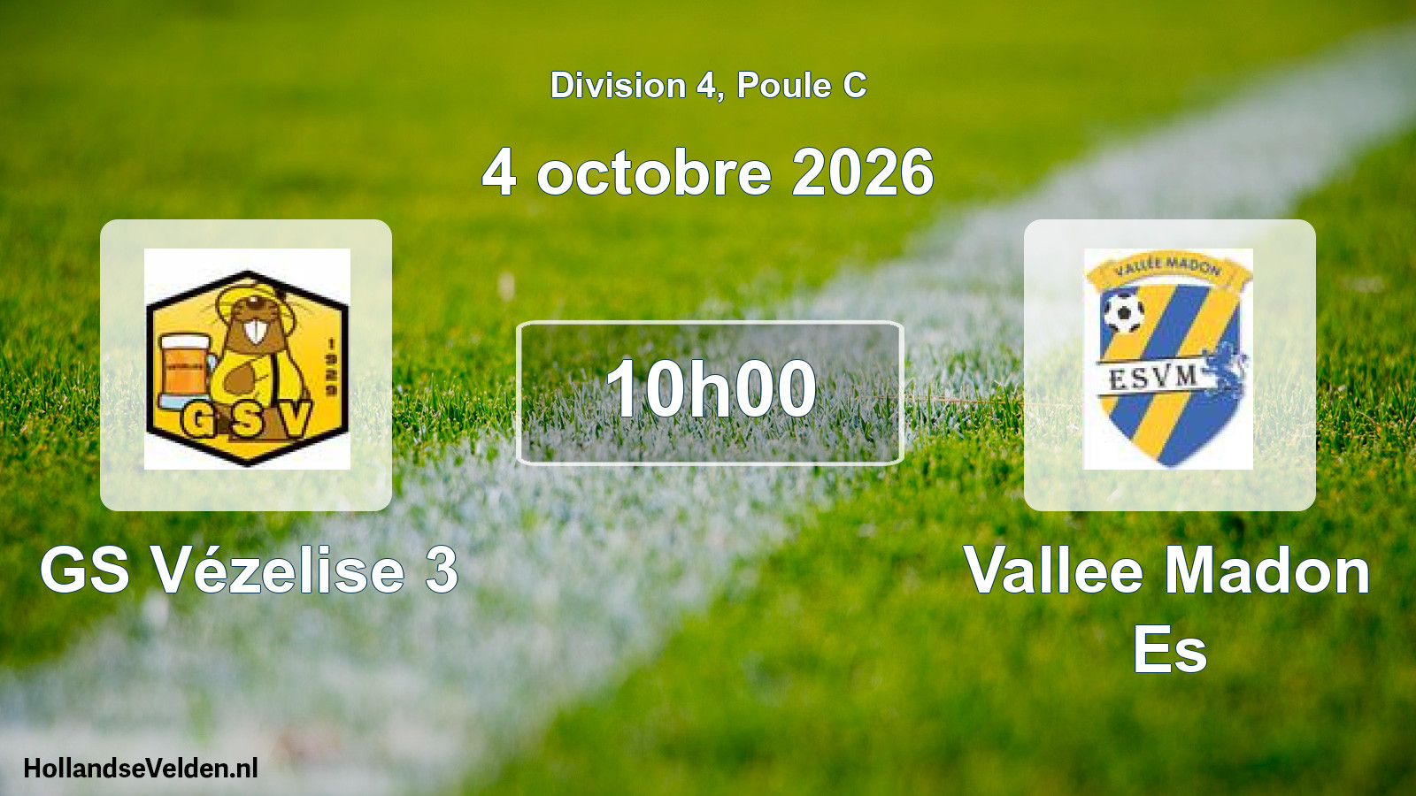 Match programmé: GS Vézelise 3 - Vallee Madon Es (4 octobre 2026)