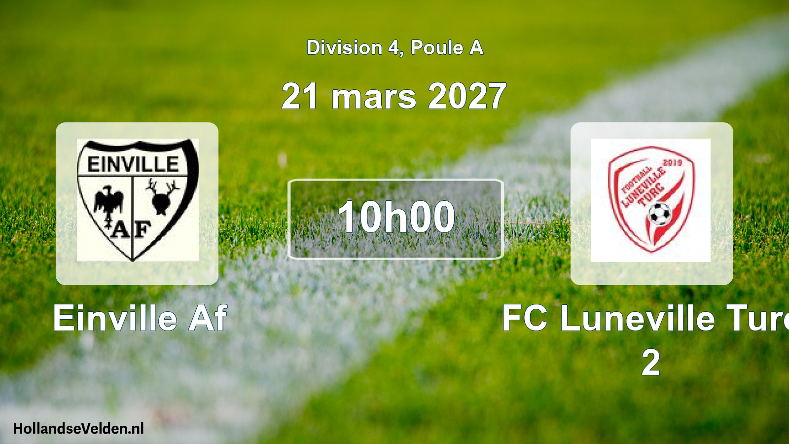 Geplande wedstrijd: Einville Af - FC Luneville Turc 2 (21 maart 2027)