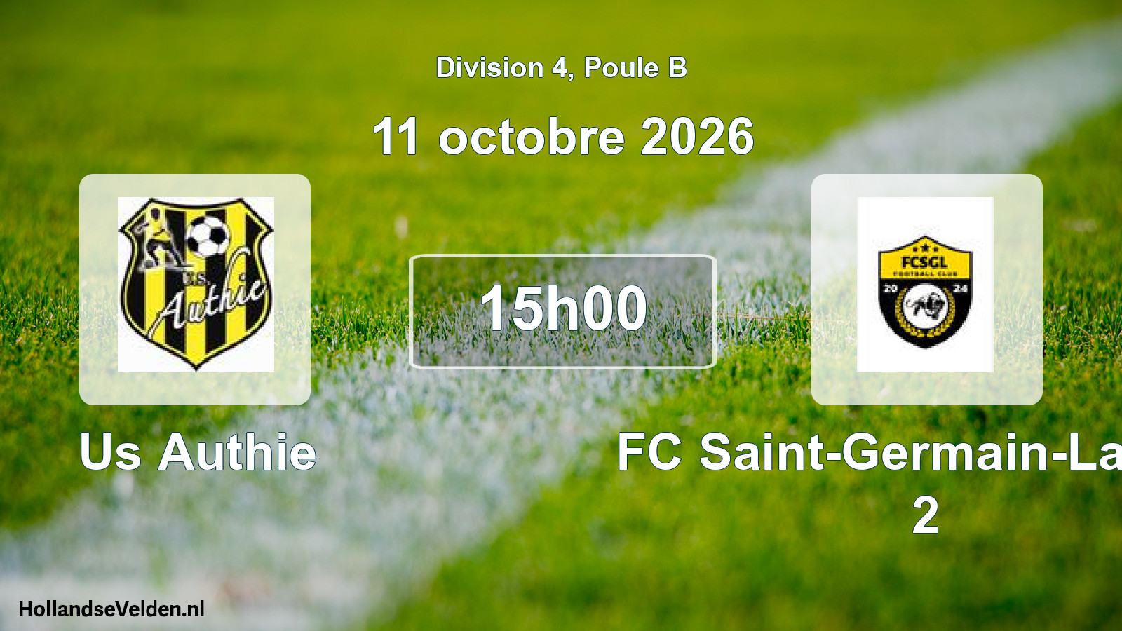 Geplande wedstrijd: Us Authie - FC Saint-Germain-Langot 2 (11 oktober 2026)