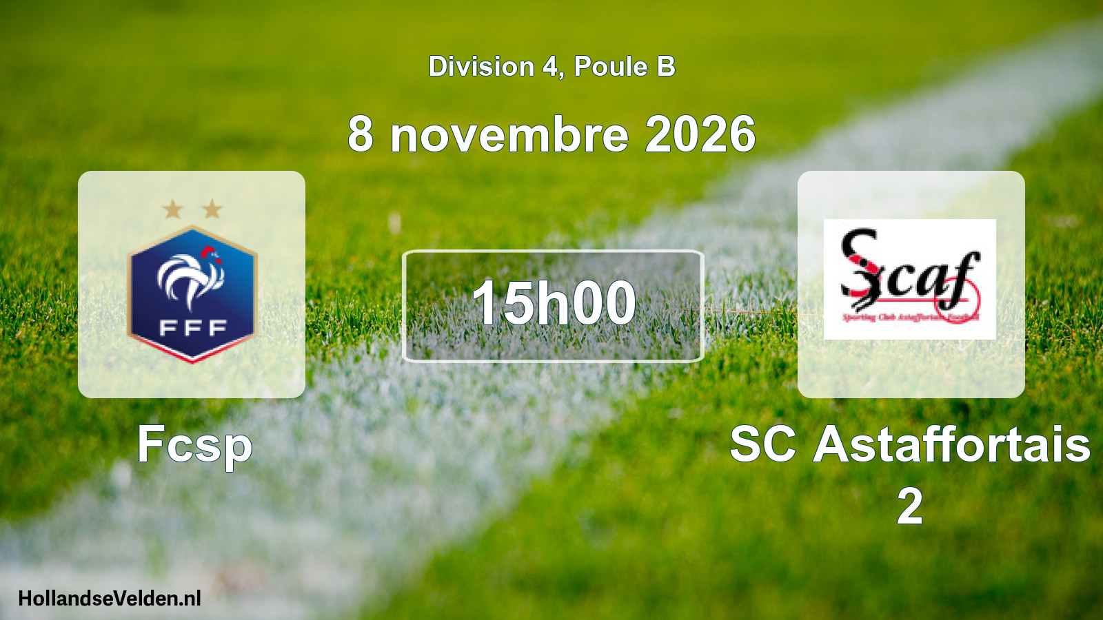 Match programmé: Fcsp - SC Astaffortais 2 (8 novembre 2026)