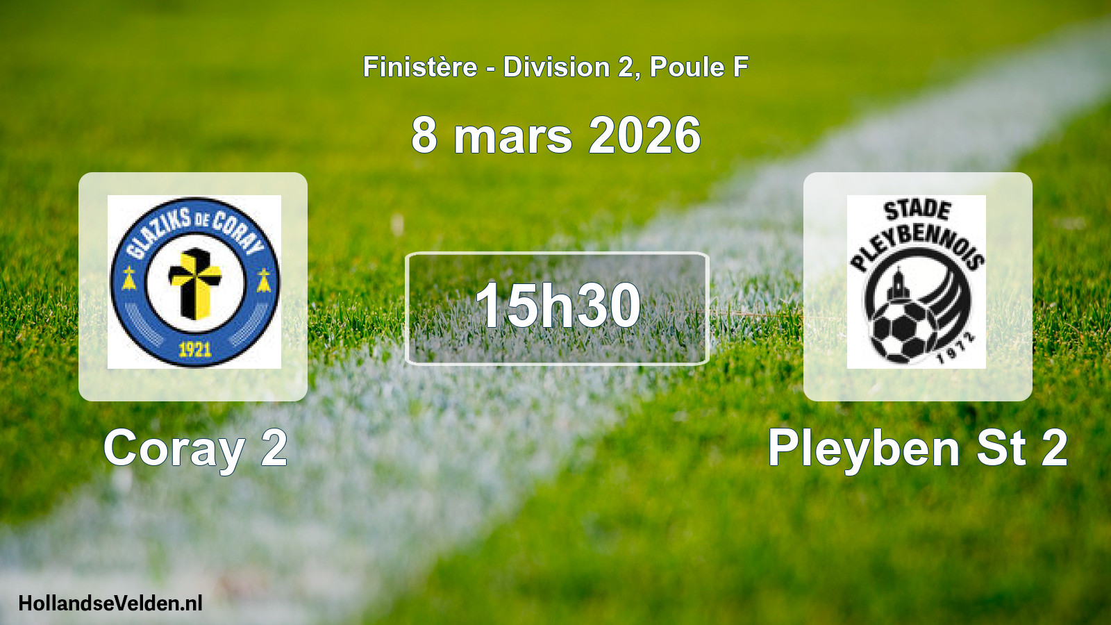 Geplande wedstrijd: Coray 2 - Pleyben St 2 (8 mars 2026)