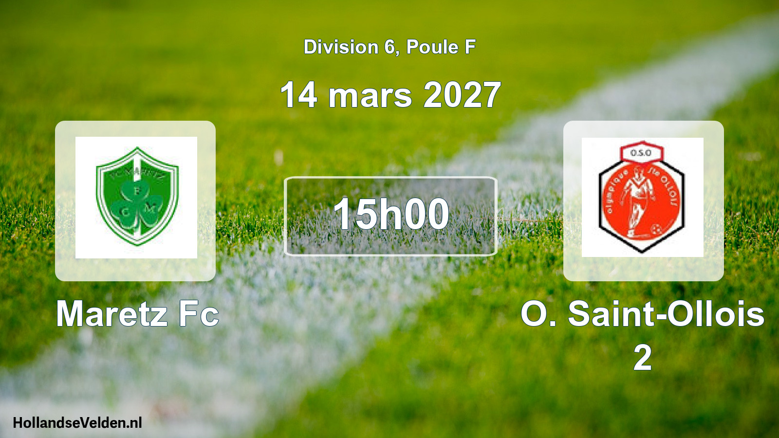 Geplande wedstrijd: Maretz Fc - O. Saint-Ollois 2 (14 maart 2027)