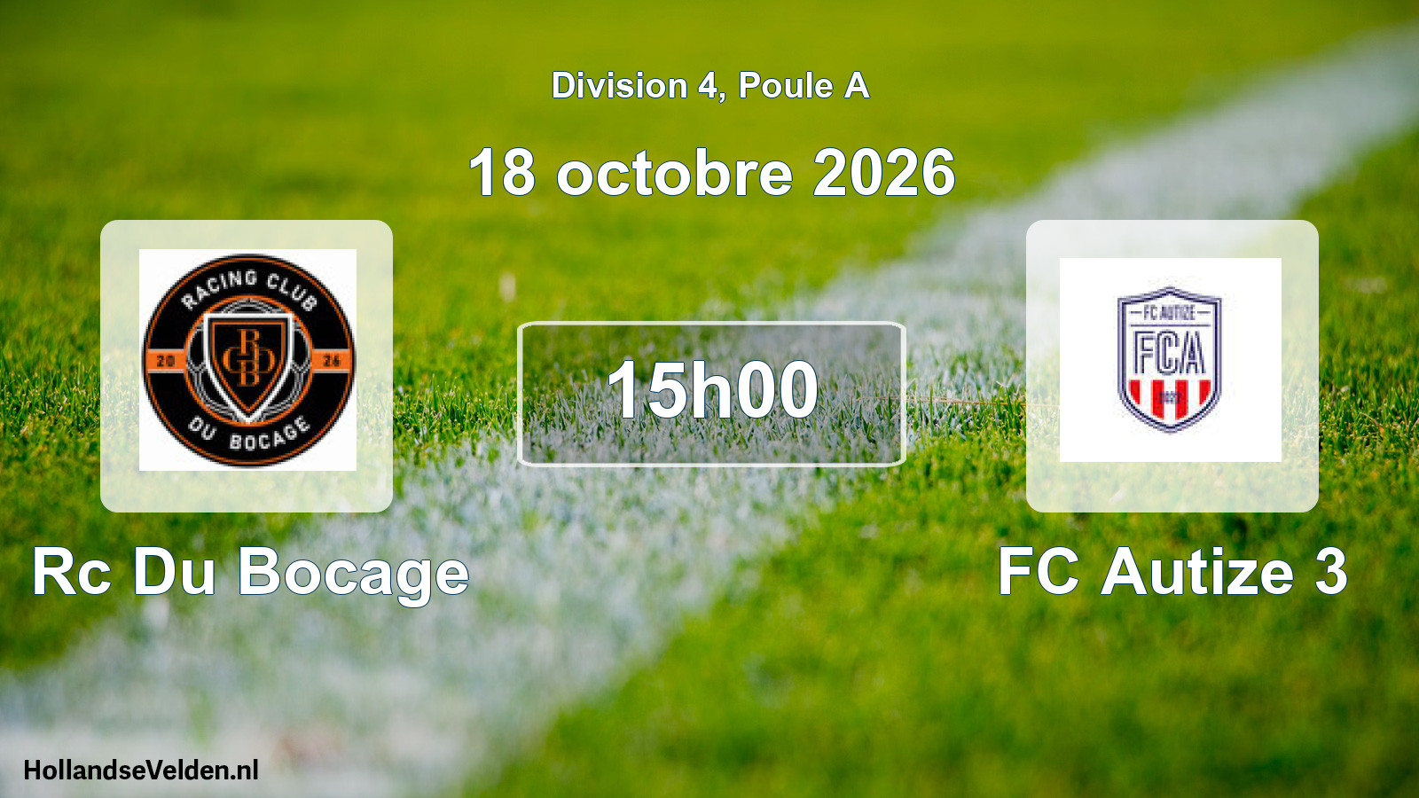 Scheduled Match: Rc Du Bocage - FC Autize 3 (18 October 2026)
