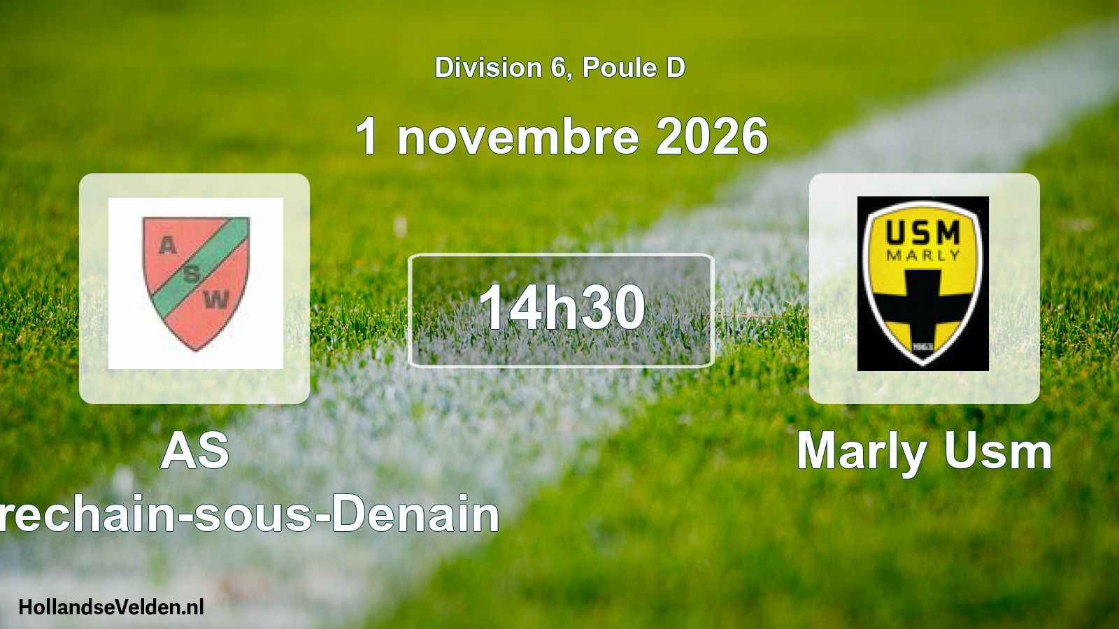 Geplande wedstrijd: AS Wavrechain-sous-Denain - Marly Usm (1 november 2026)