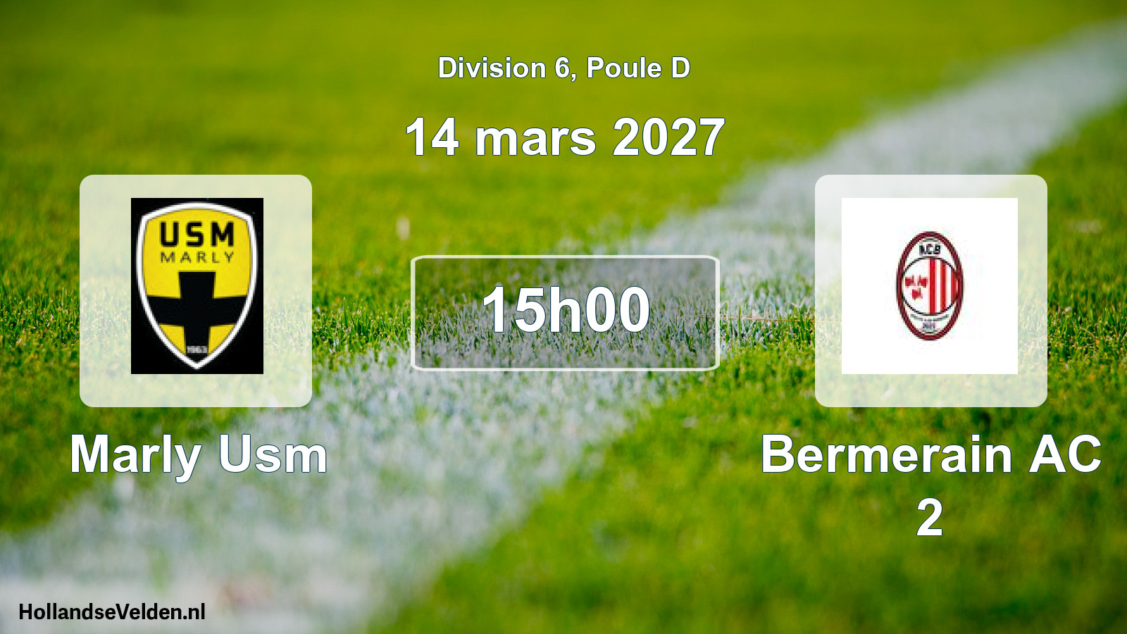 Scheduled Match: Marly Usm - Bermerain AC 2 (14 March 2027)