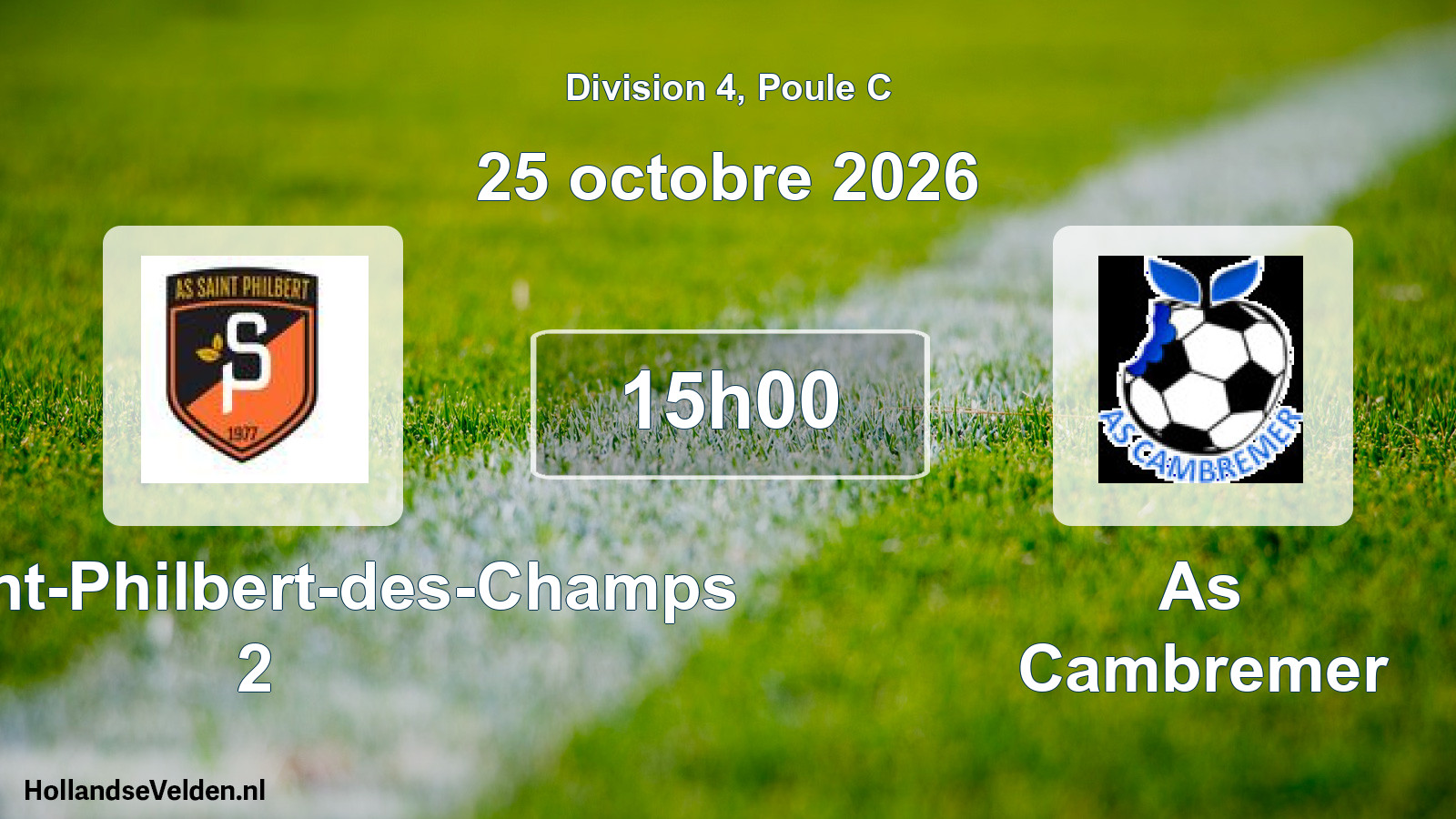 Scheduled Match: AS Saint-Philbert-des-Champs 2 - As Cambremer (25 October 2026)
