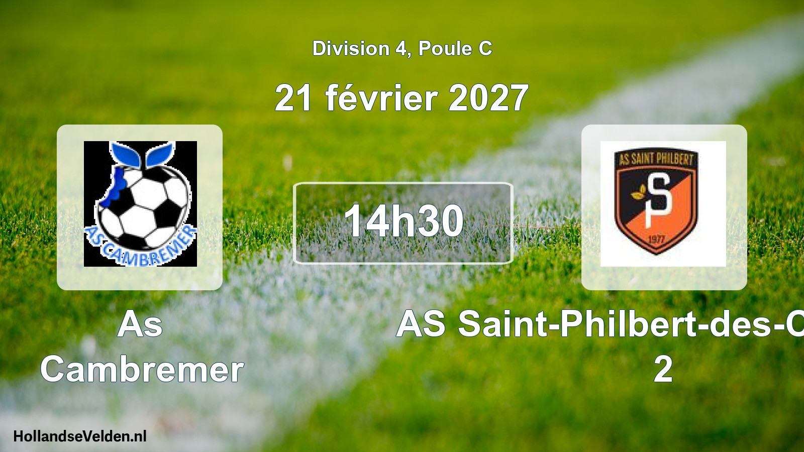 Scheduled Match: As Cambremer - AS Saint-Philbert-des-Champs 2 (21 February 2027)