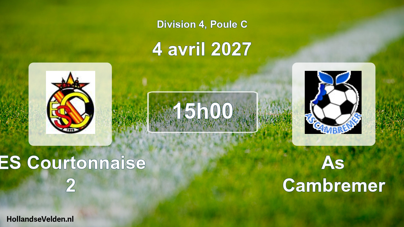 Match programmé: ES Courtonnaise 2 - As Cambremer (4 avril 2027)