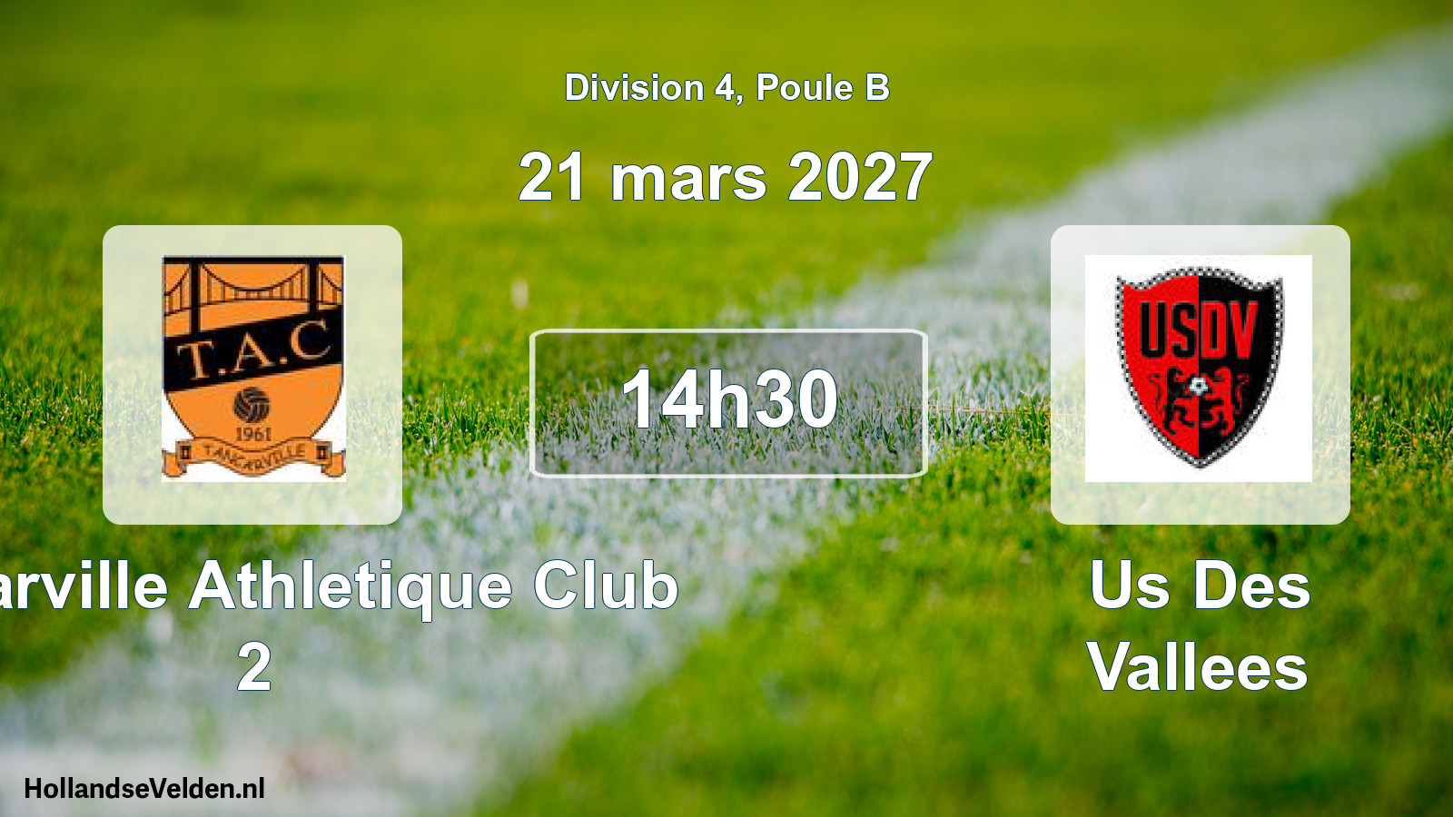 Match programmé: Tancarville Athletique Club 2 - Us Des Vallees (21 mars 2027)